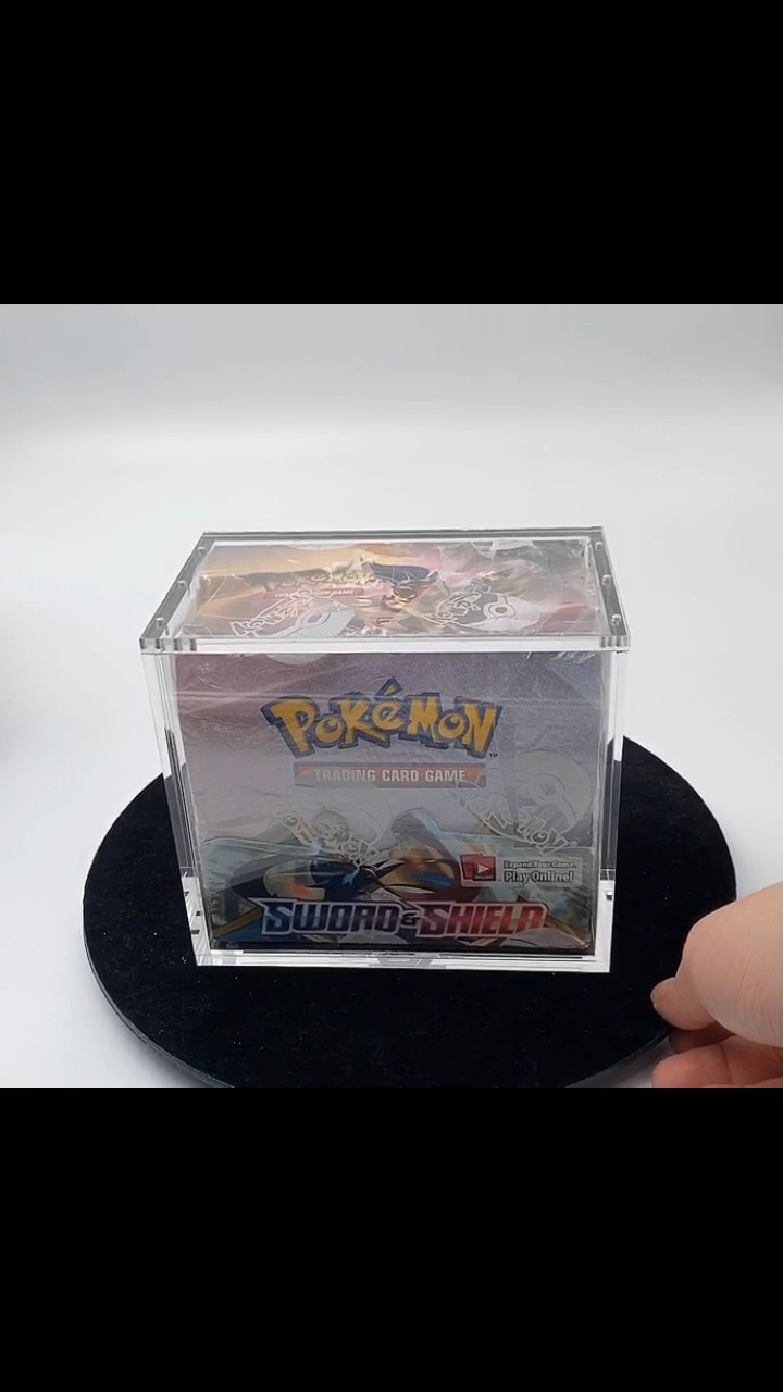 Pokemon Booster Box Acrylic Case Magnetic Protective Display Case Stackable