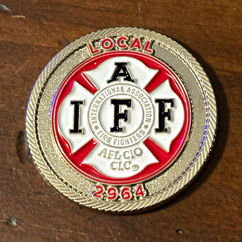 IAFF Local 2964 Fire Fighters Fire Department - Challenge Coin