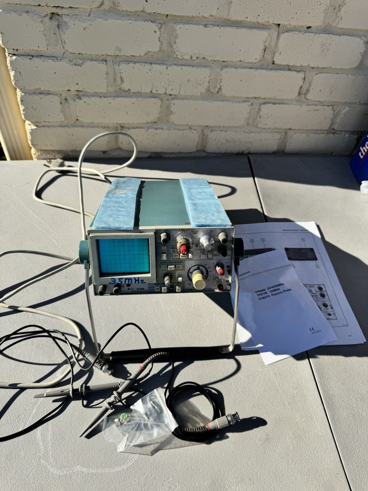 Vintage Sony Tektronix Portable 335 Oscilloscope - AS IS - Read Description 👁