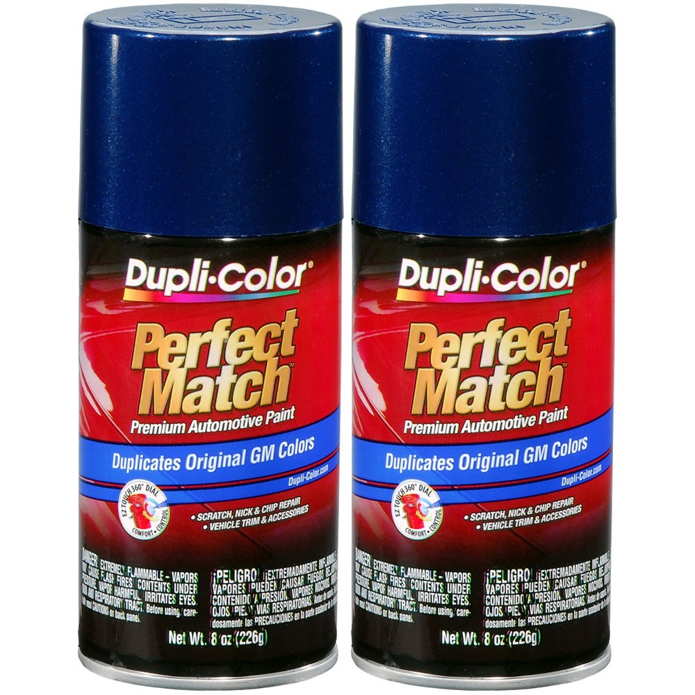 Duplicolor BGM0393 (2-Pack), Aerosol Paint for GM 28 WA8264, Metallic Dark Blue