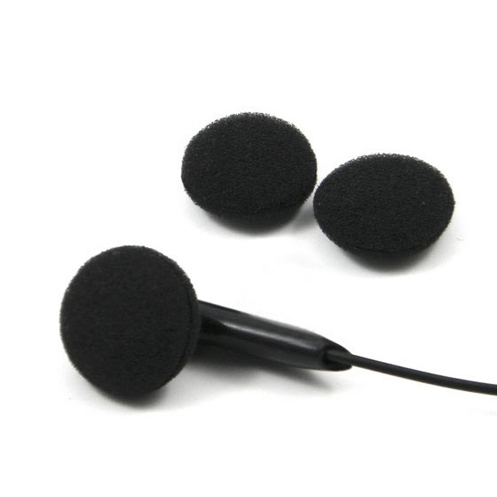 10Pcs Elastic Black Sponge Earphone Covers Durable Reusable Earbud Pads