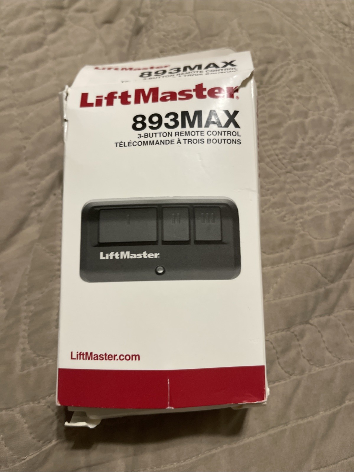 LiftMaster 893MAX 3 Button Visor Remote Control Garage Door Opener