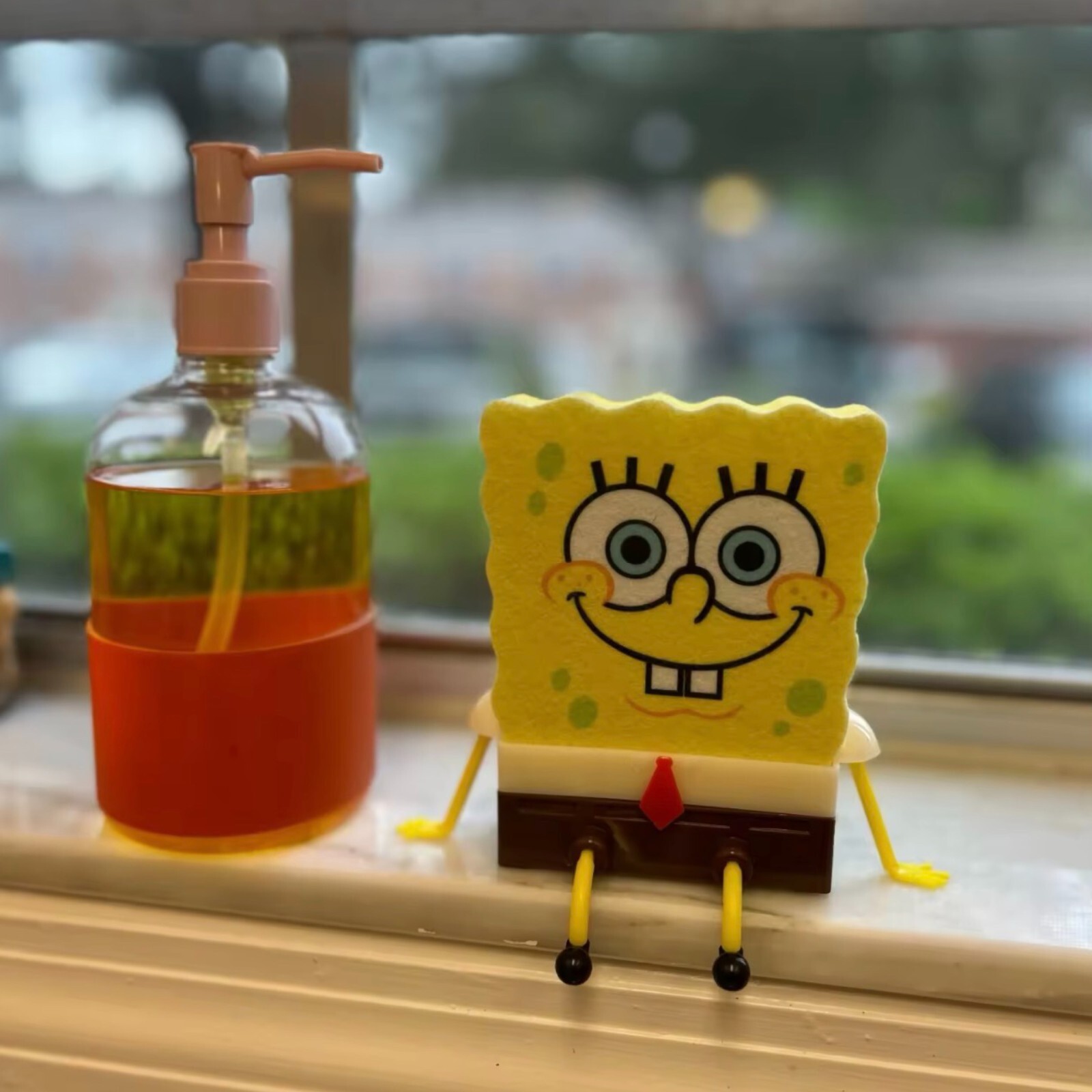 Sink Holder SpongeBob with Sponge Kitchen Organizer Storage Drain Rack Holder