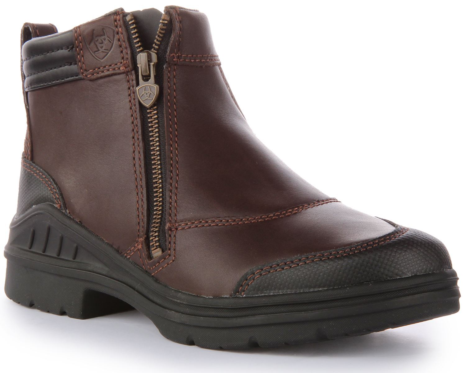 Ariat Barnyard Side Zip Pull On Chelsea Womens Boots Dark Brown US 5 - 11