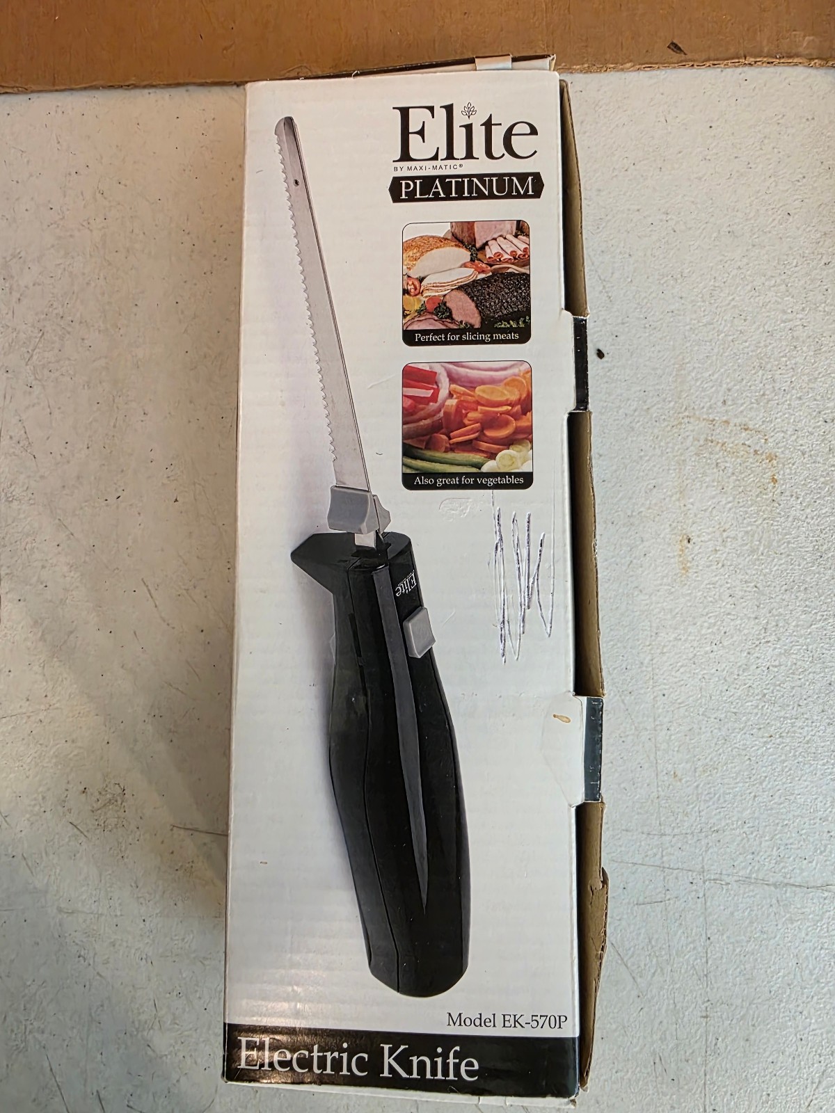 Maxi-Matic Elite Platinum  Electric Knife EK-570P  New In Box