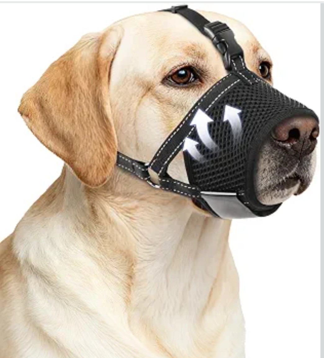 Dog Muzzle,Mesh Soft Muzzle for Small Medium Large Sized Dogs, Breathable Ref...