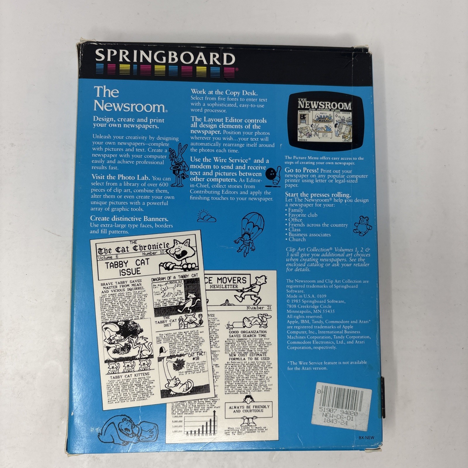 Springboard The Newsroom For Commodore 64/128 (1985)