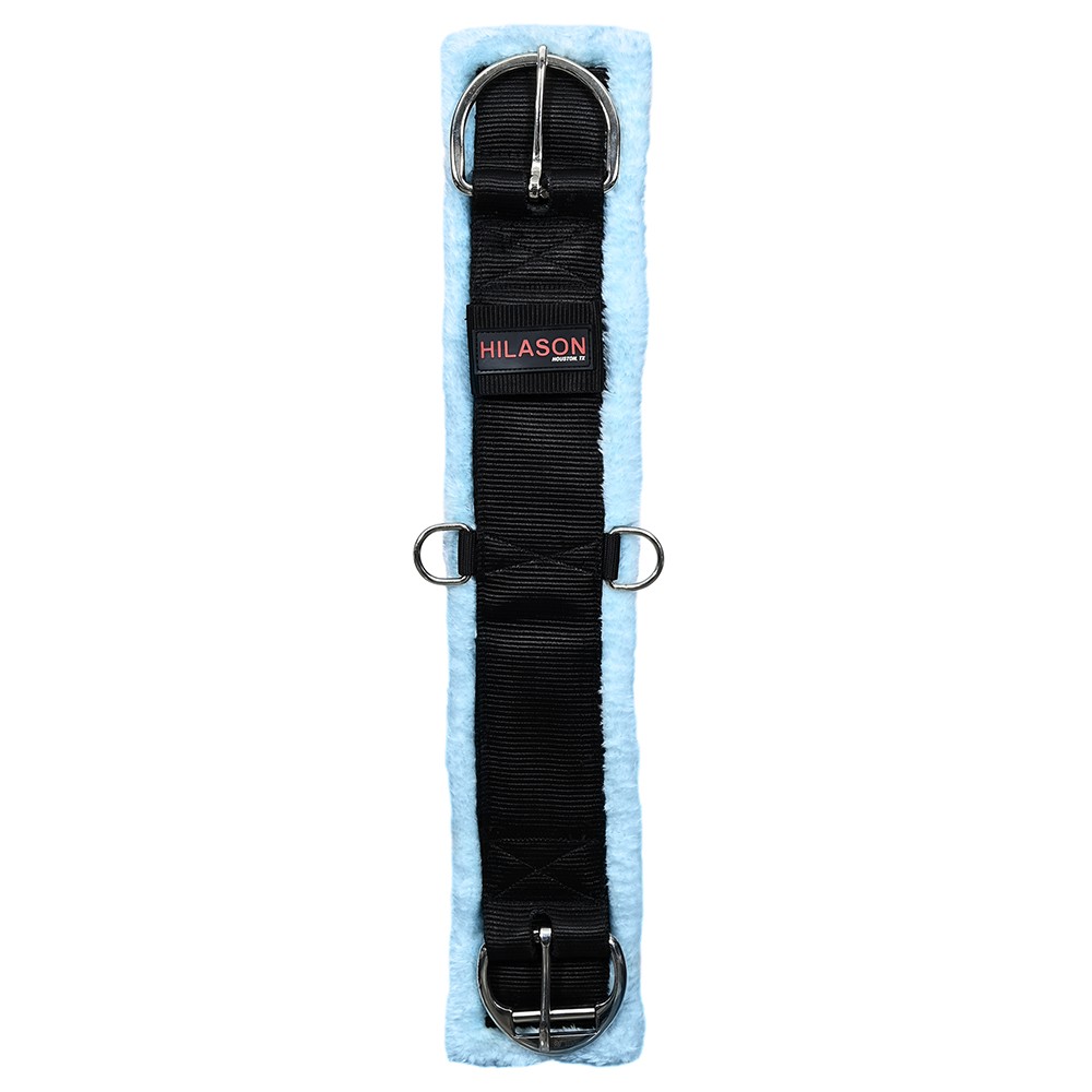 Hilason Western Horse Nylon Padded Fleece Straight Girth Stainless Steel Buckle