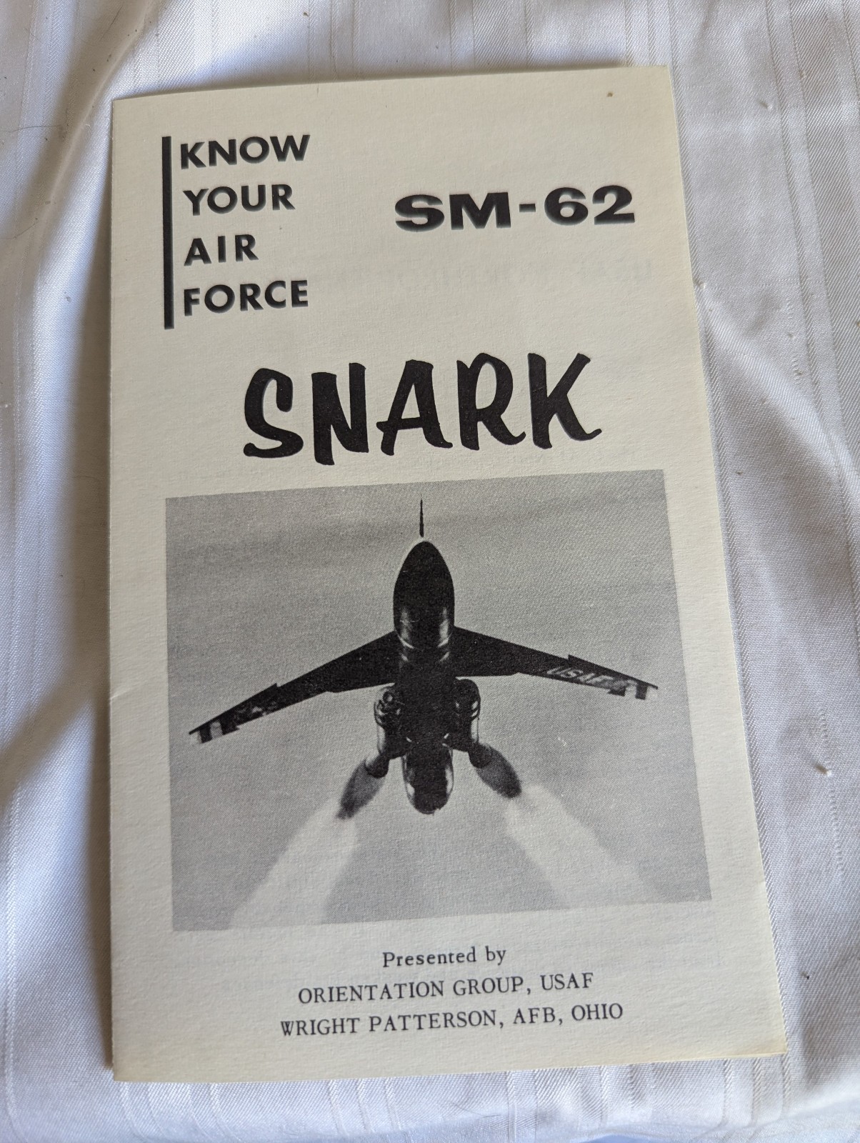 Snark SM-62 Orientation Group USAF Wright Patterson AFB OH brochure 1958