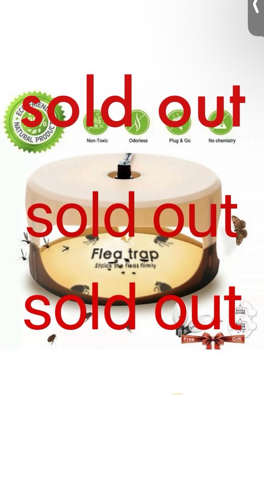 Electric Flea Trap Killer Home Pest Control Sticky Discs Spare Lamp Non-toxic US