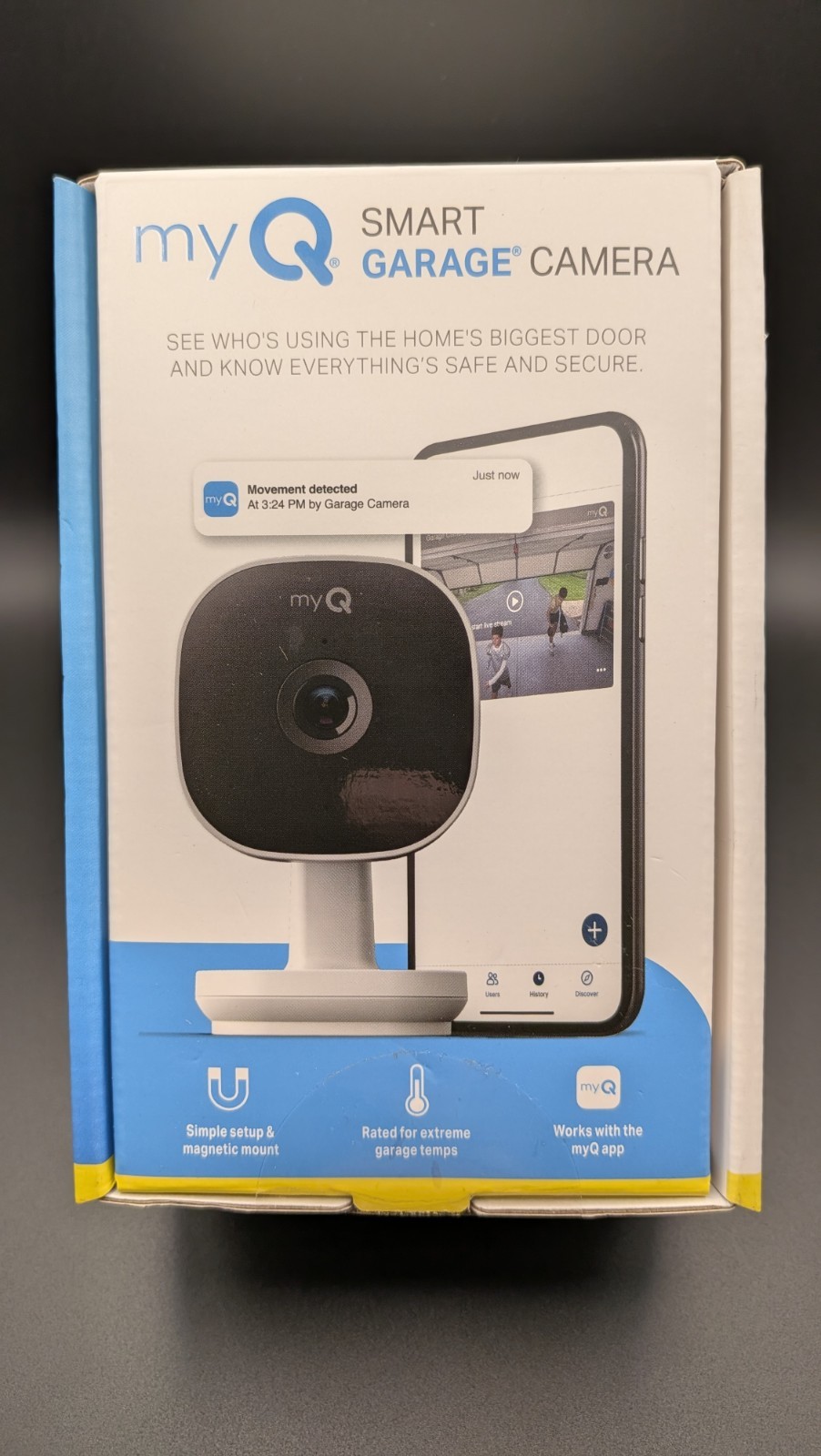 Chamberlain myQ Smart Garage HD 1080p Wi-Fi Security Camera Night Vision - White