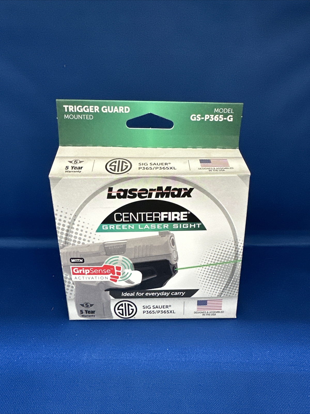 LaserMax Centerfire Green Laser Sight - Model GS-P365-G