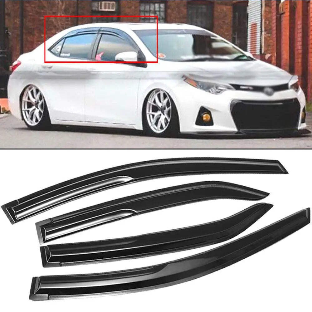 For Toyota Corolla 2014-2018 JDM Mugen Style Window Visor Vent Sun Rain Guards