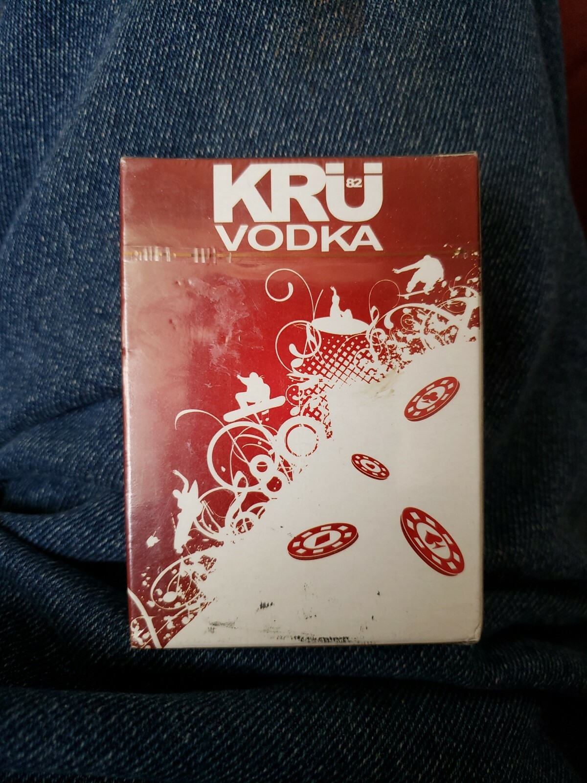 NEW Adult Poker Game Deck Playing Card Standard Size KRU 82 Vodka French Liquor