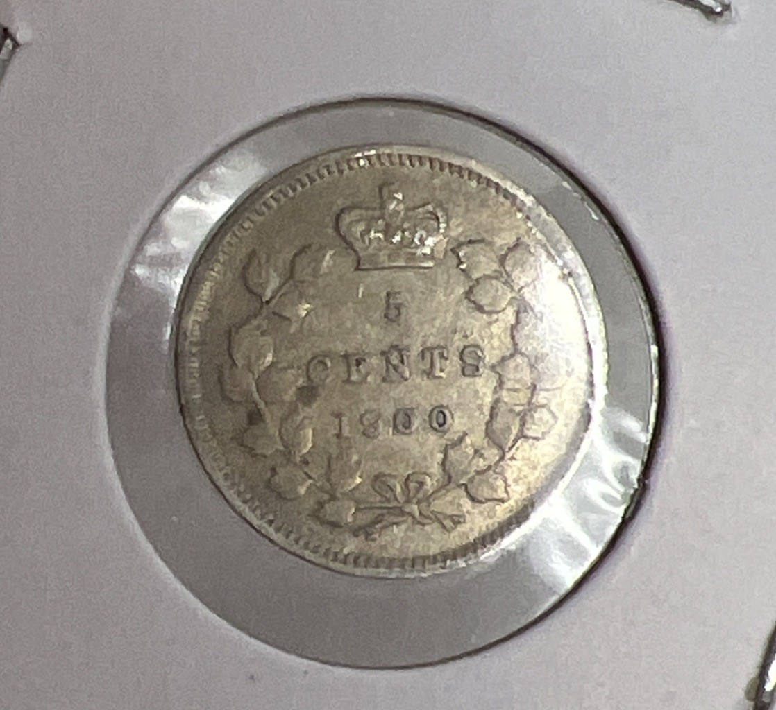 1900 Canada 5 Cents Round 0