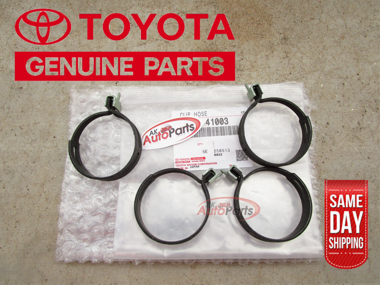 01 - 06 TOYOTA SEQUOIA RADIATOR COOLANT HOSE PIPE CLAMP QTY 4 OEM NEW