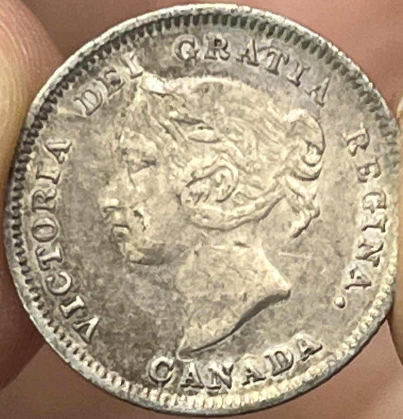 1881 H 5 Cents Canada VF