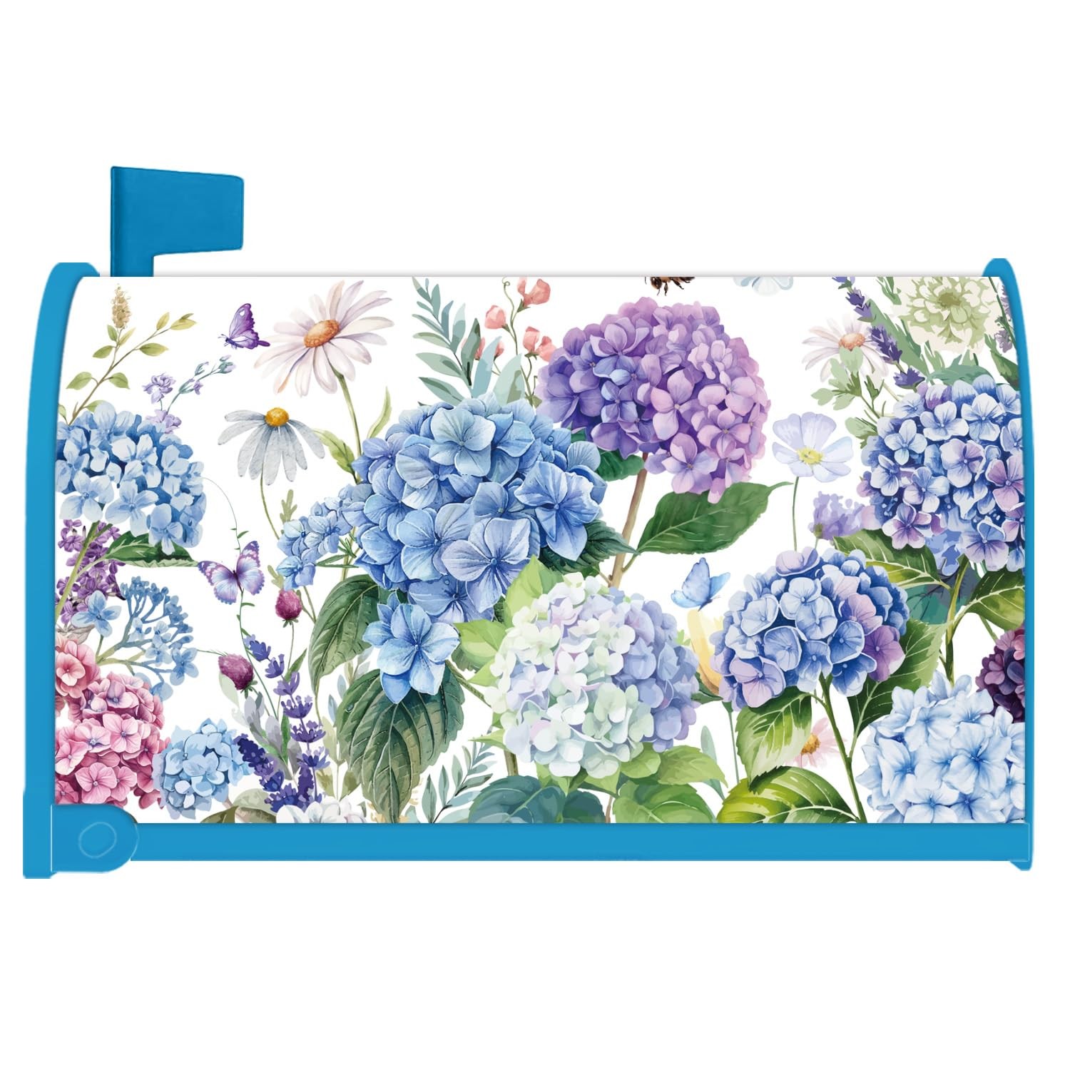 Inisajace Spring Mailbox Covers Magnetic, Floral Hydrangea Mailbox Cover Stan...