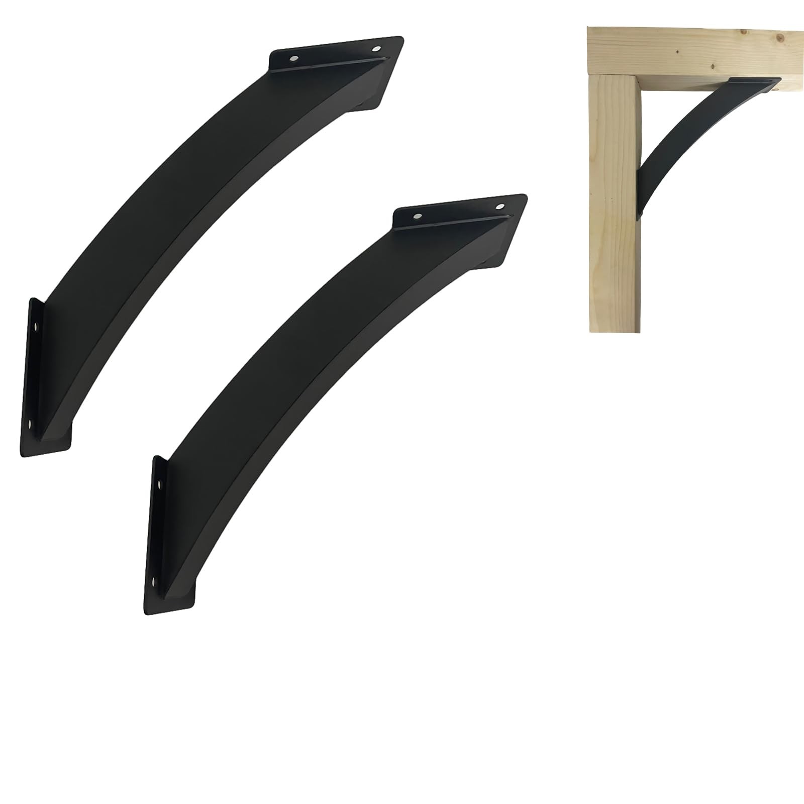PUXILEM 4“x4” Arc 45°Degree Angle Support Bracket，2PCS Heavy Duty Pergola Bra...