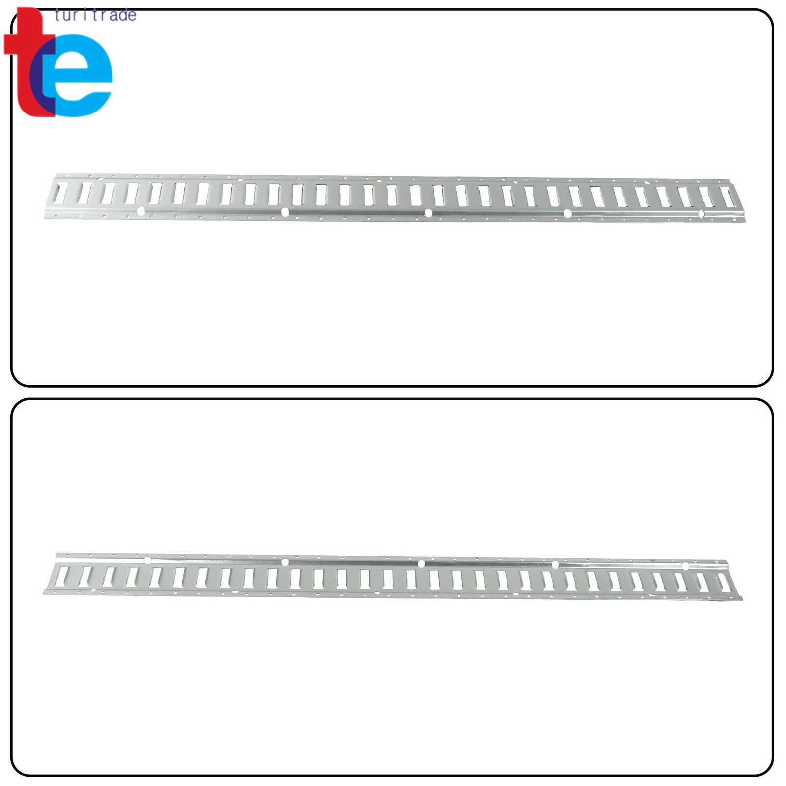 34PCs E Track Tie Down Rail Kit 5' E Track Rails Enclosed Cargo Trailer