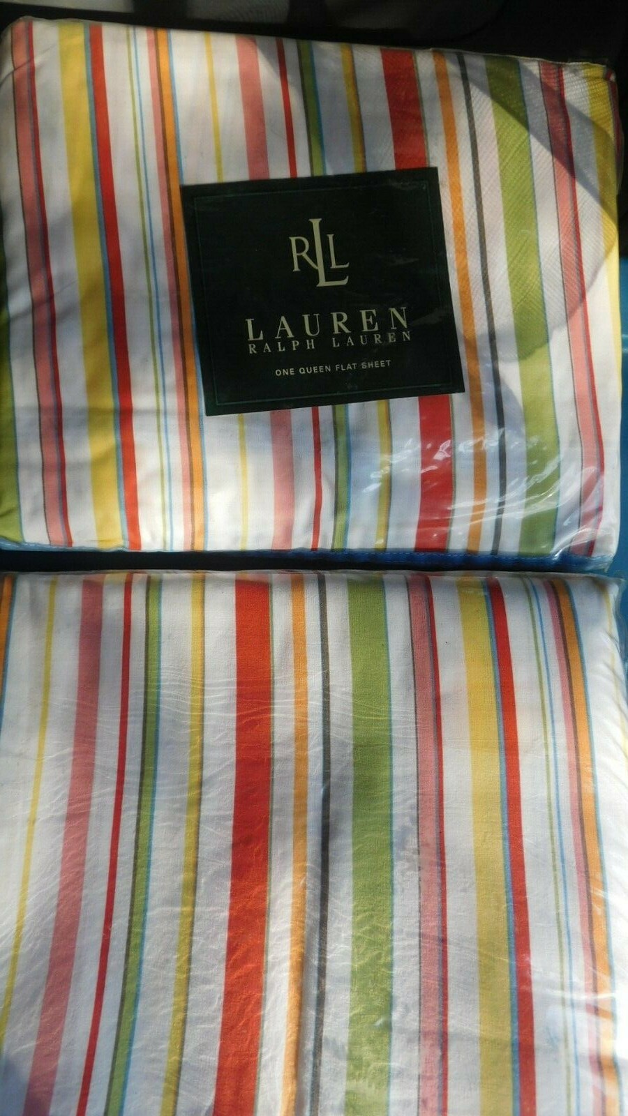 Ralph Lauren Queen Size Flat Sheet Harbor View 100% Cotton-NOS NEW-2 Available