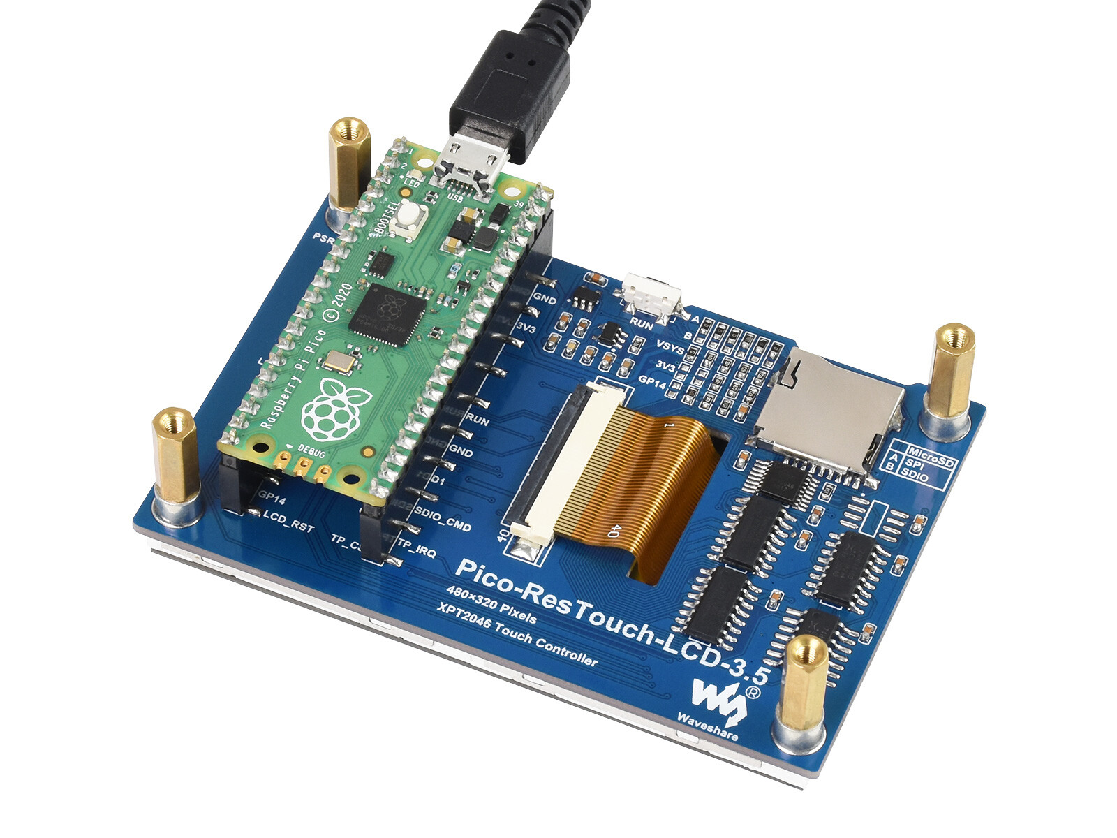 Waveshare 3.5inch Touch Display Module for Raspberry Pi Pico 480×320 SPI