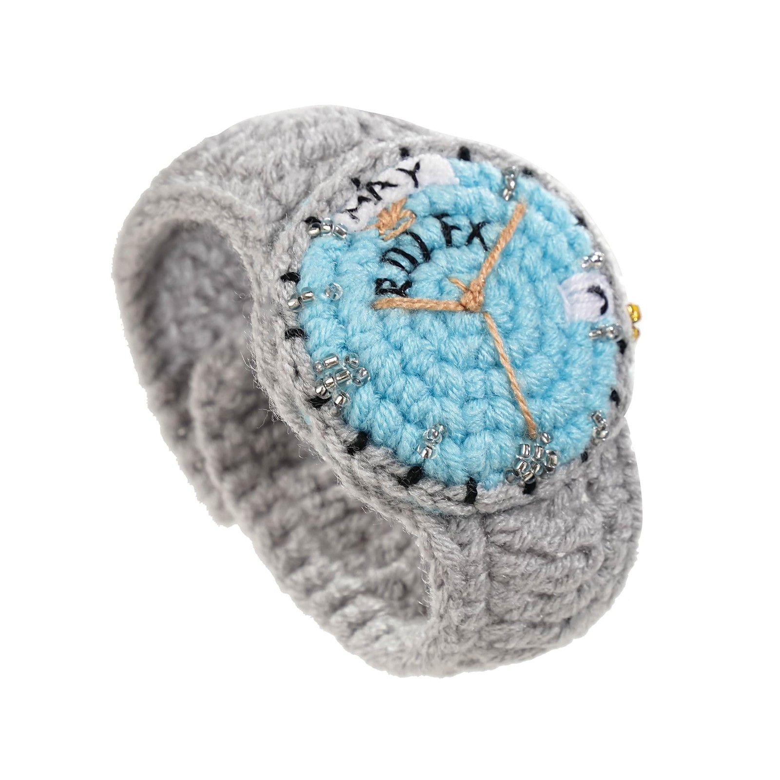 Handmade Crochet Watch Bracelet – Funny Jewelry Gift for Boyfriend, Creative ...