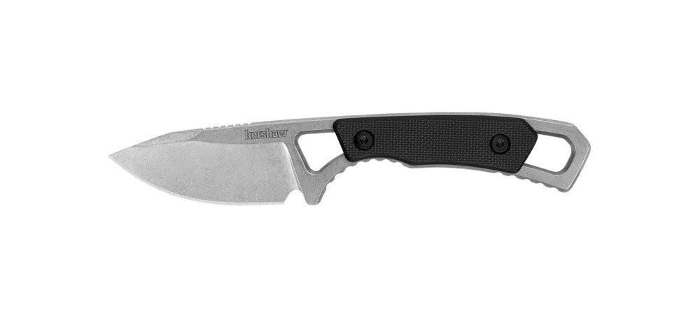 Kershaw Brace Black GFN 8Cr13MoV Stainless Fixed Blade Knife w / Sheath - 2085