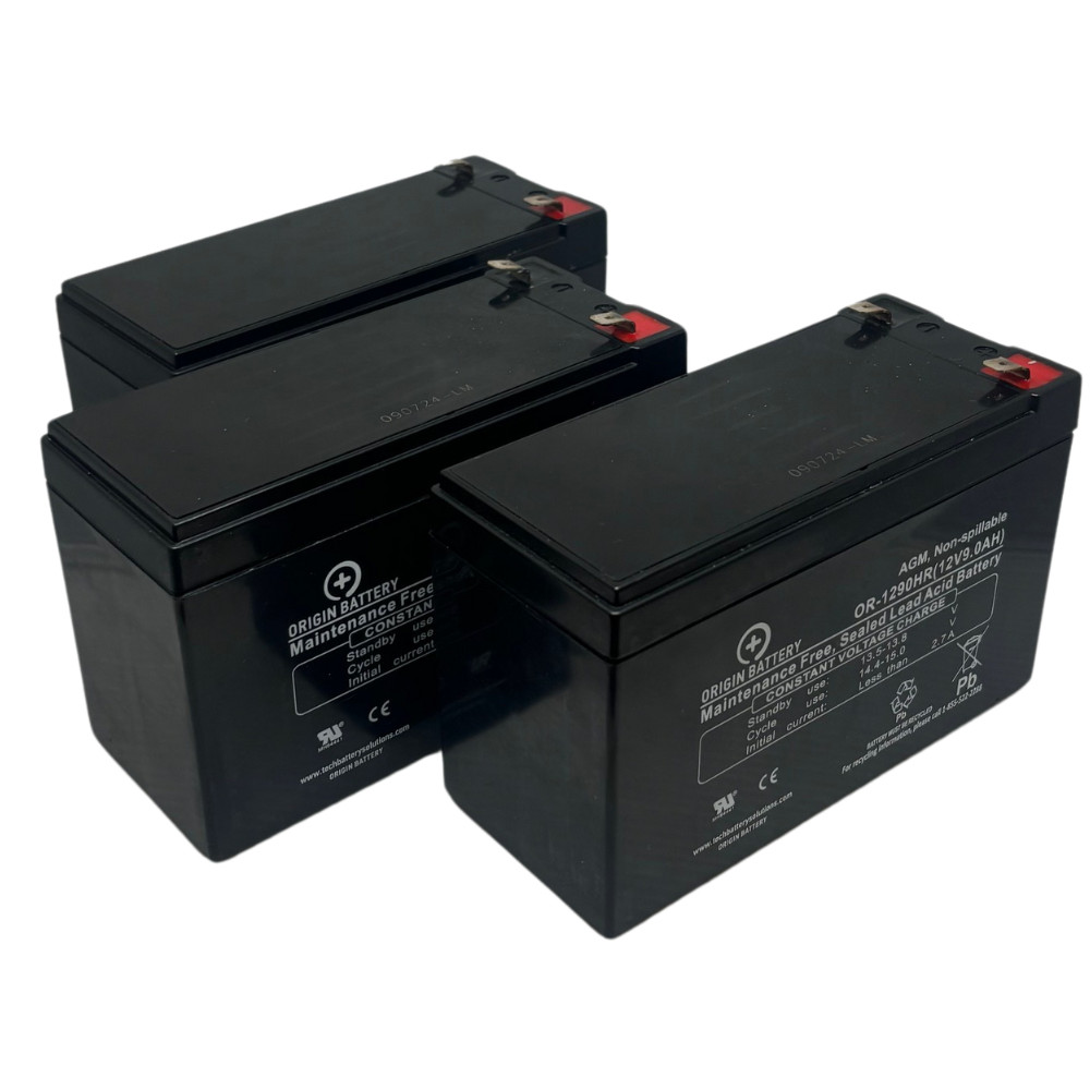 Minuteman PRO1500E Battery Replacement Kit - 3 Pack 12V 9AH High-Rate Series