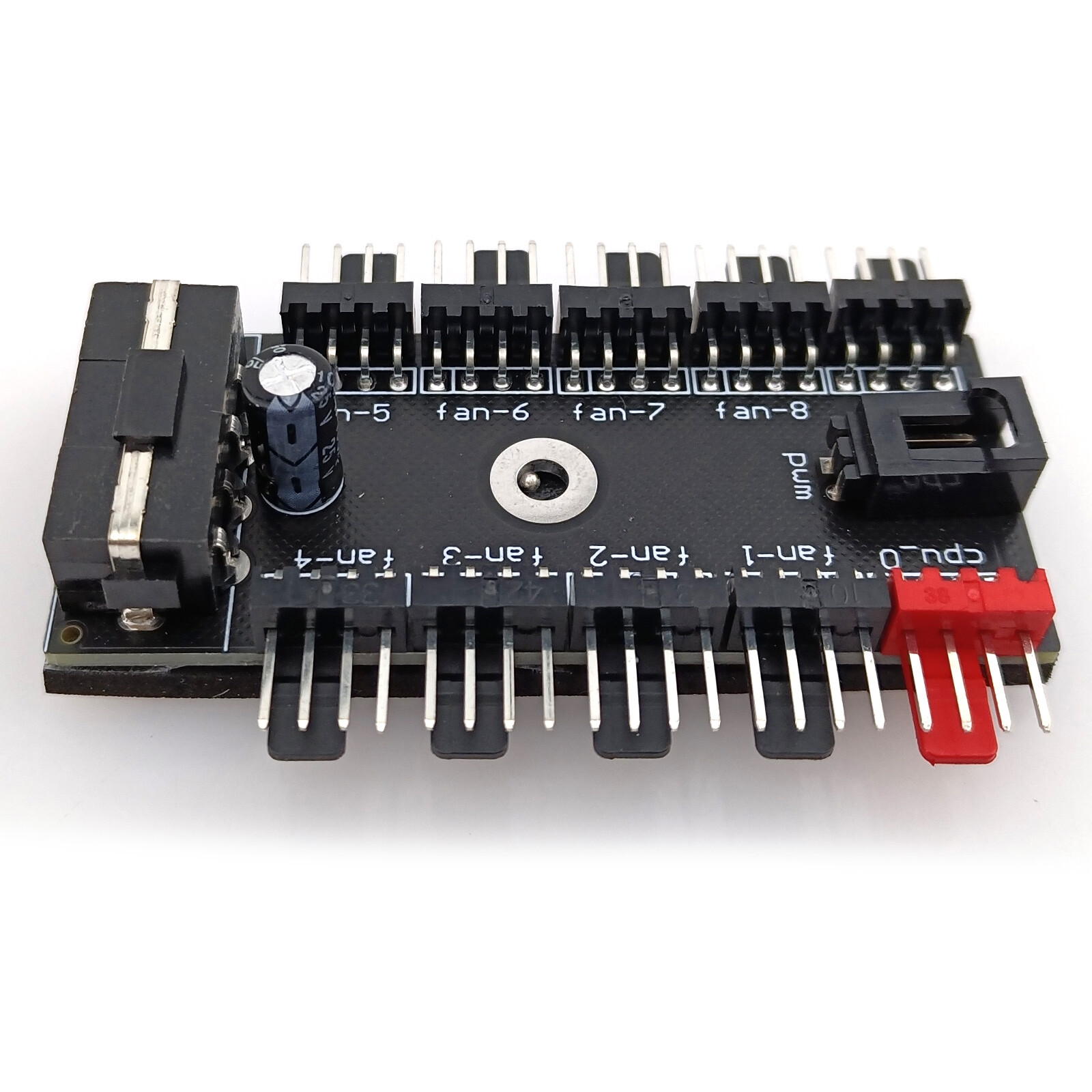 PC Computer 4pin Fan 1 to 10 Port Splitter Hub Board PWM Control IDE Power Cable
