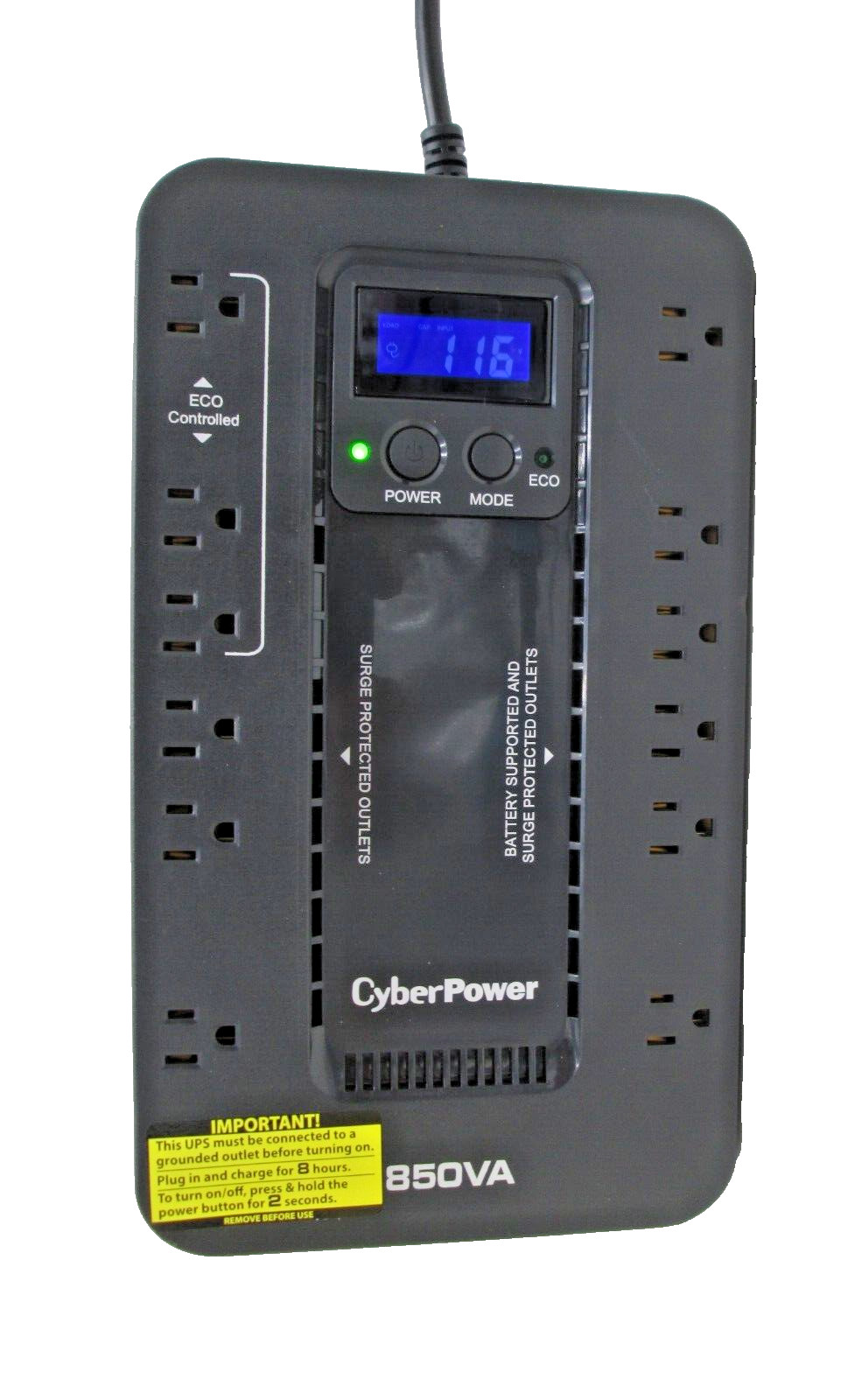 CyberPower EC850LCD Ecologic Battery Backup & Surge Protector UPS System