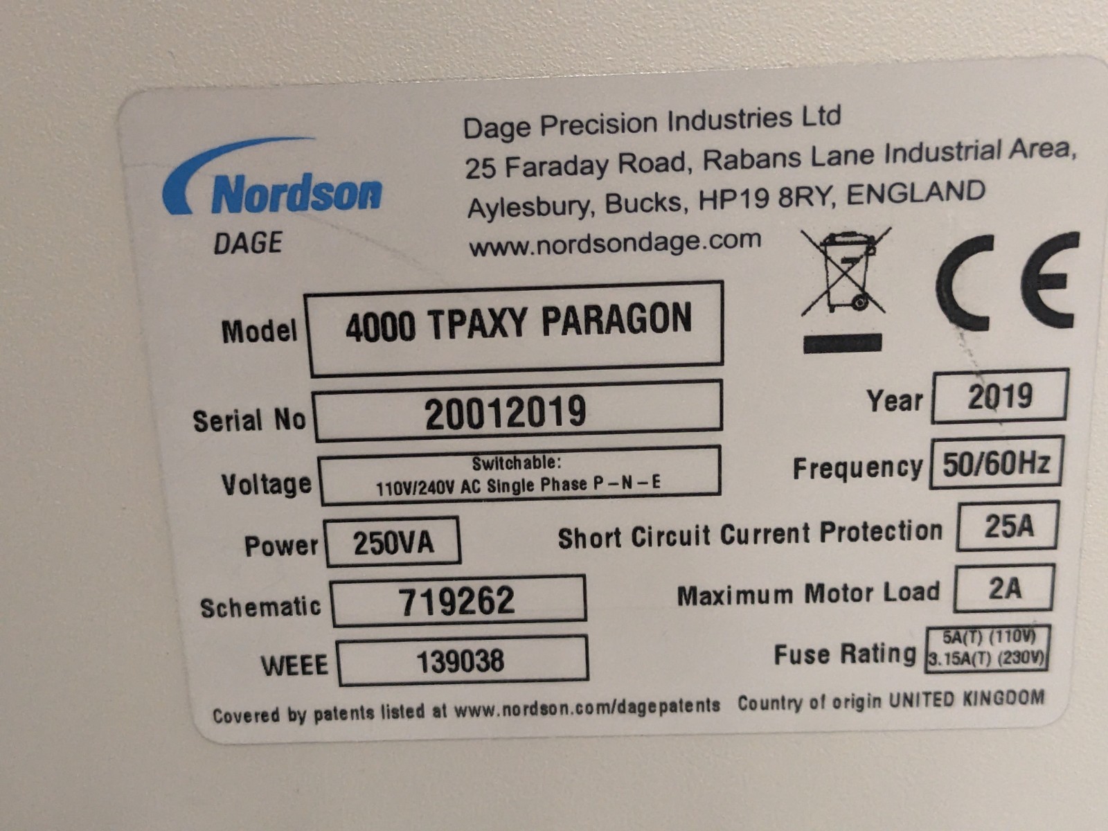 Nordson Dage 4000 Pull Tester