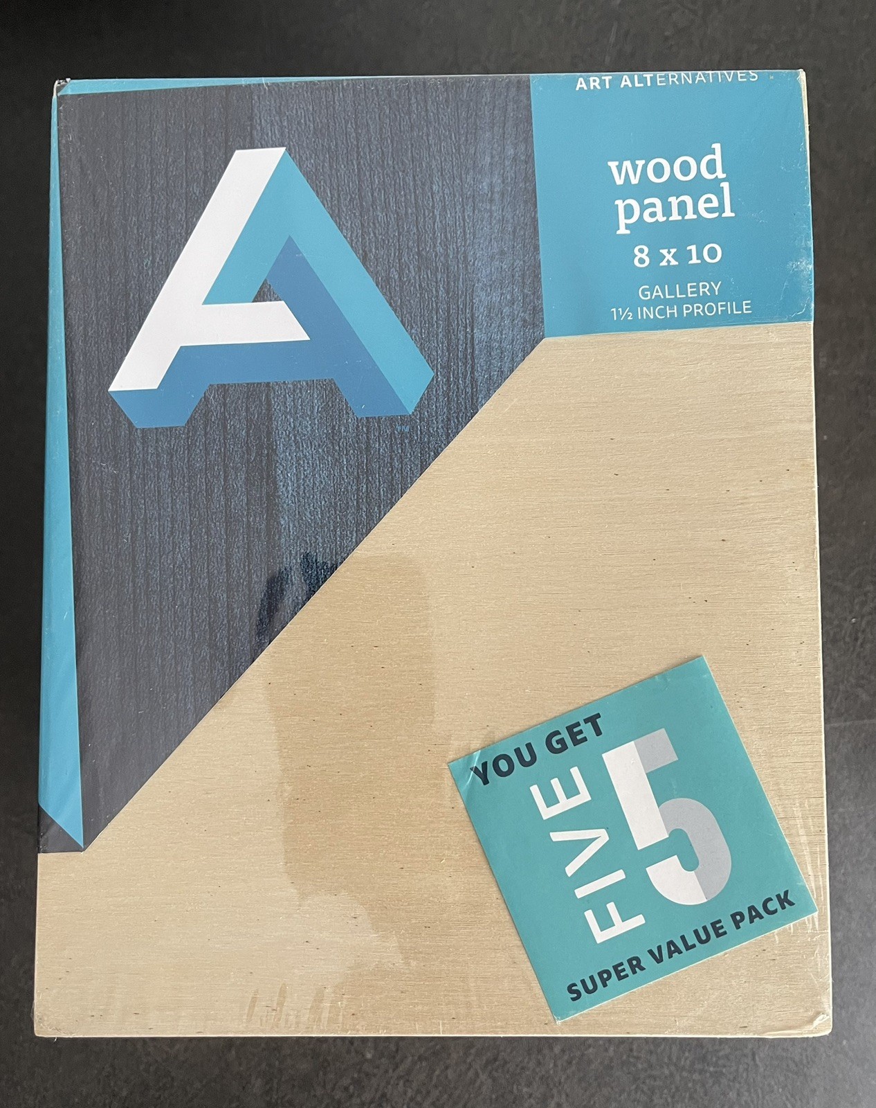 Aa Art Alternatives Super Value 5 Pack 8x10 Wood Panel Gallery 1.5” Profile READ