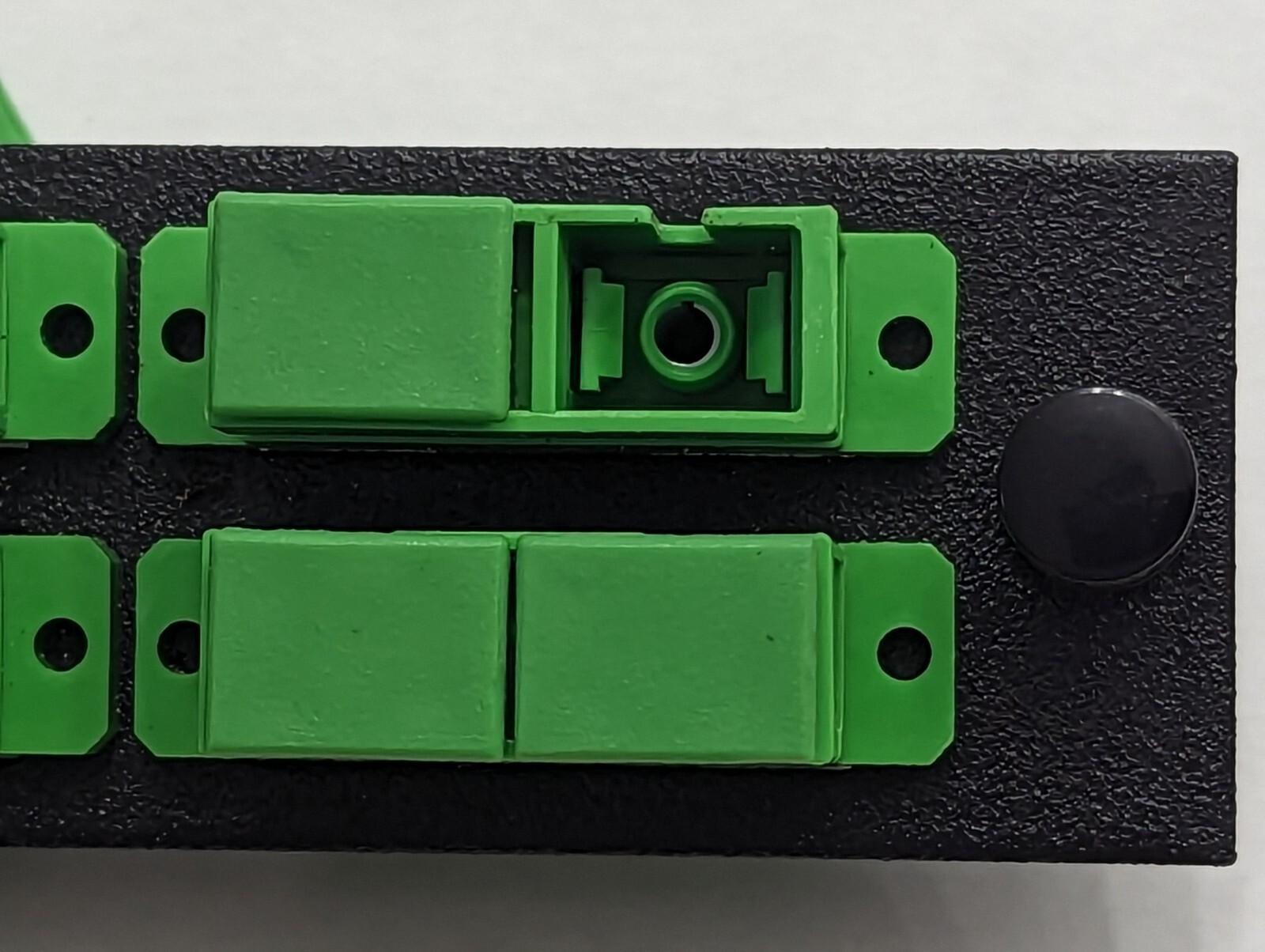 Fiber Optic Adapter Panel, Single Mode, 6 Duplex SC Connectors, 12 Ports SM/APC