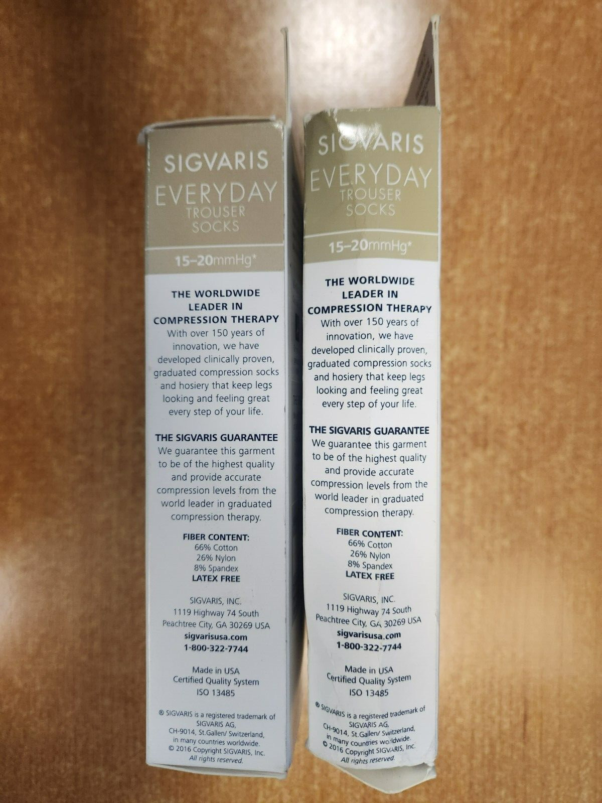 2 Pk: Sigvaris Men’s Everyday Compression Trouser Socks 15-20mmHg SMALL (AC2769)