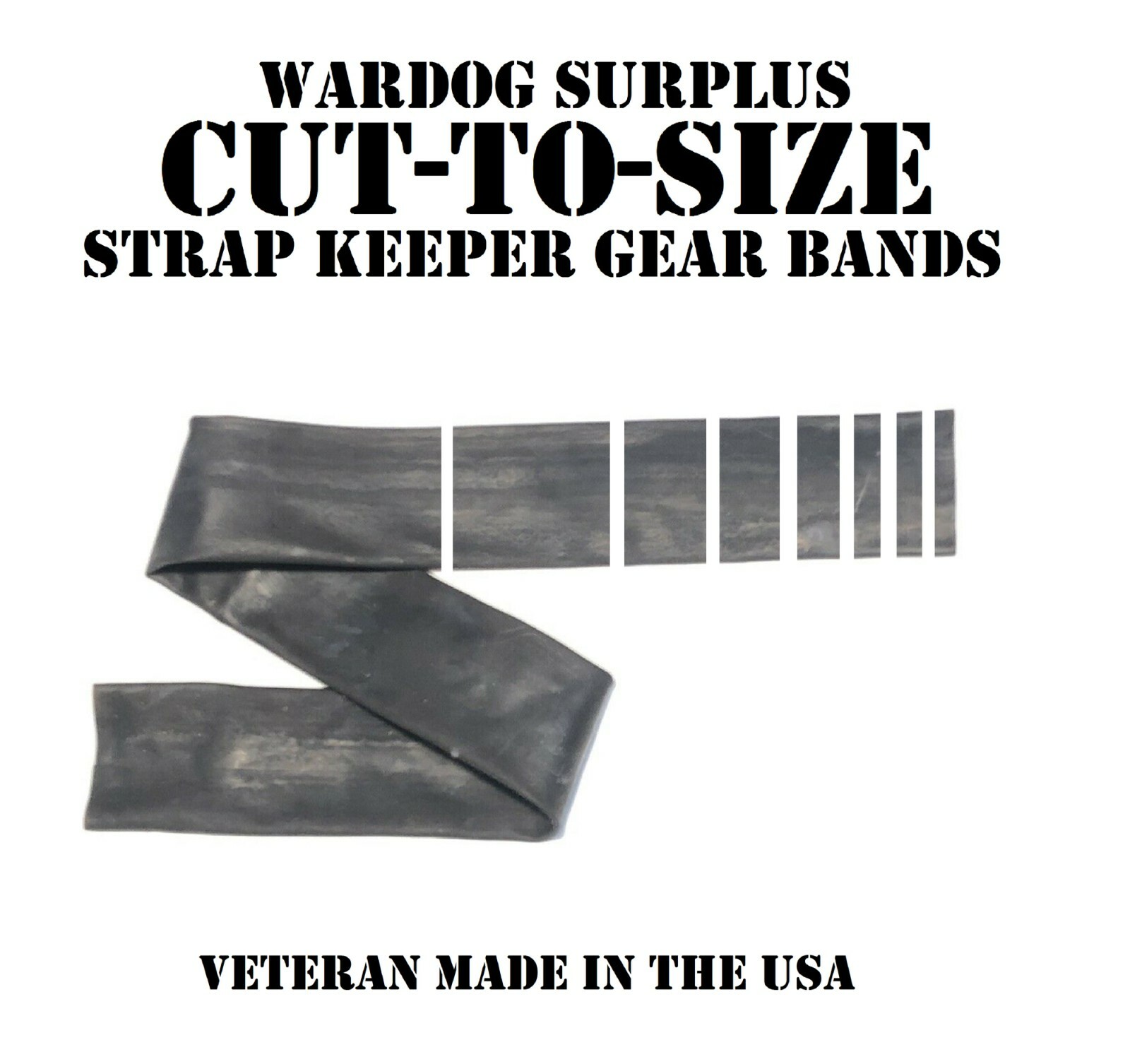 1.5 x 17 BLACK CUT TO SIZE FIT RANGER BAND GEAR SECURE LOOSE STRAP WRAP TUBING