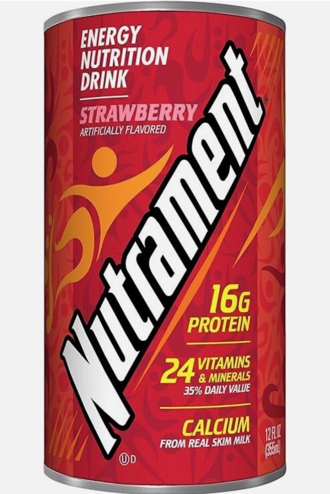 Nutrament  Strawberry Energy nutrition drink 16g Protein (12 Cans)