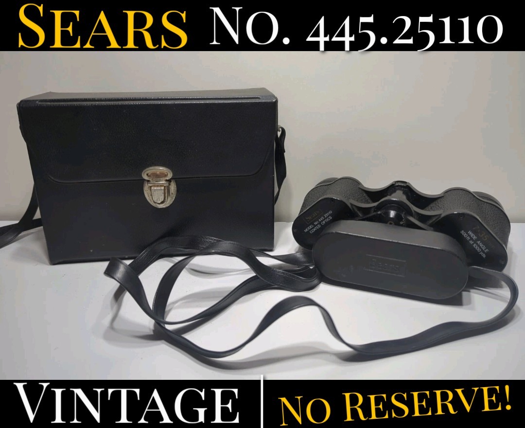 ✨VINTAGE✨ SEARS Binoculars 7x35mm Wide Angle - Model 445.25110 With Case