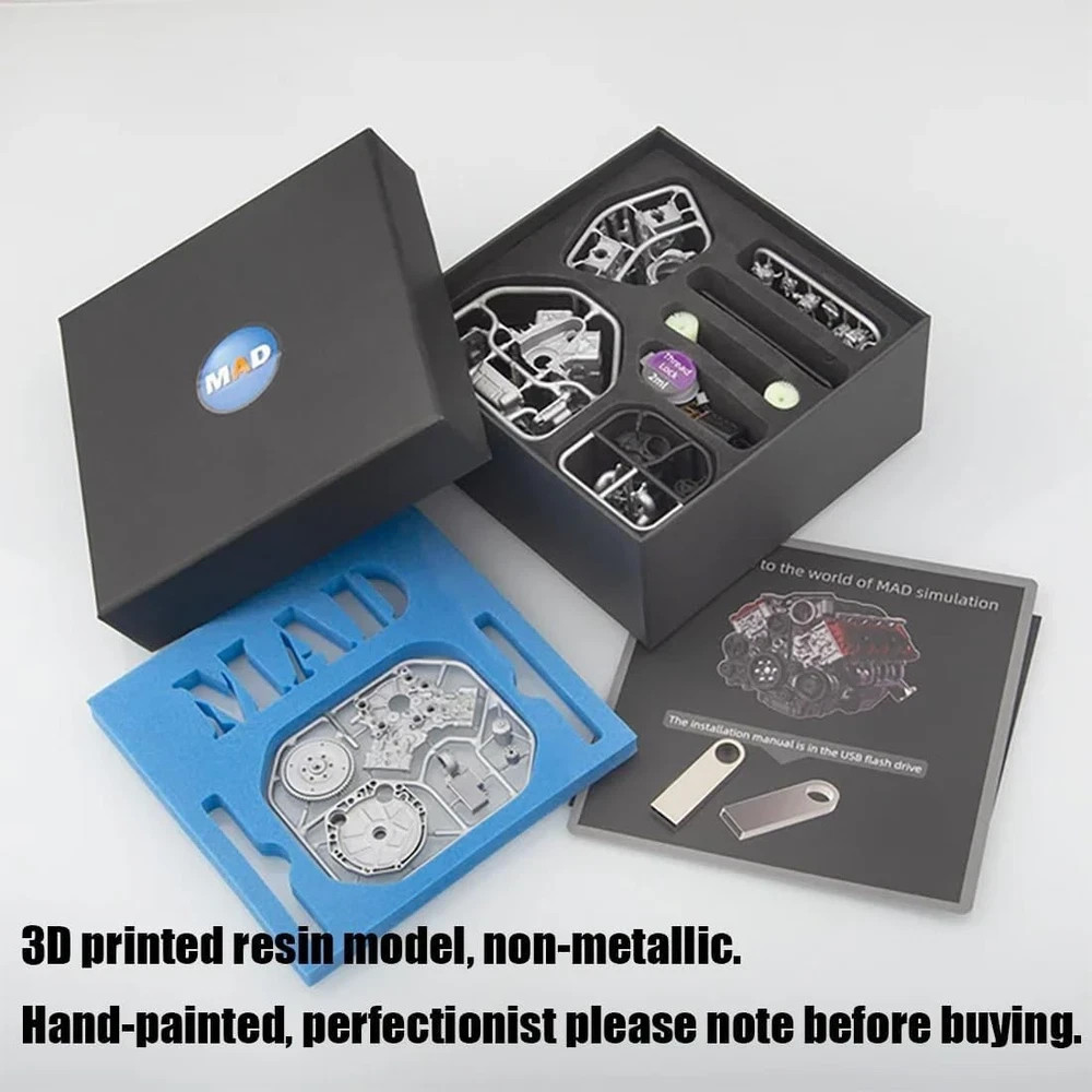 Mini V8 Engine Kits That Runs - V8 Engine Model Kits, Cison Engine MAD Miniature