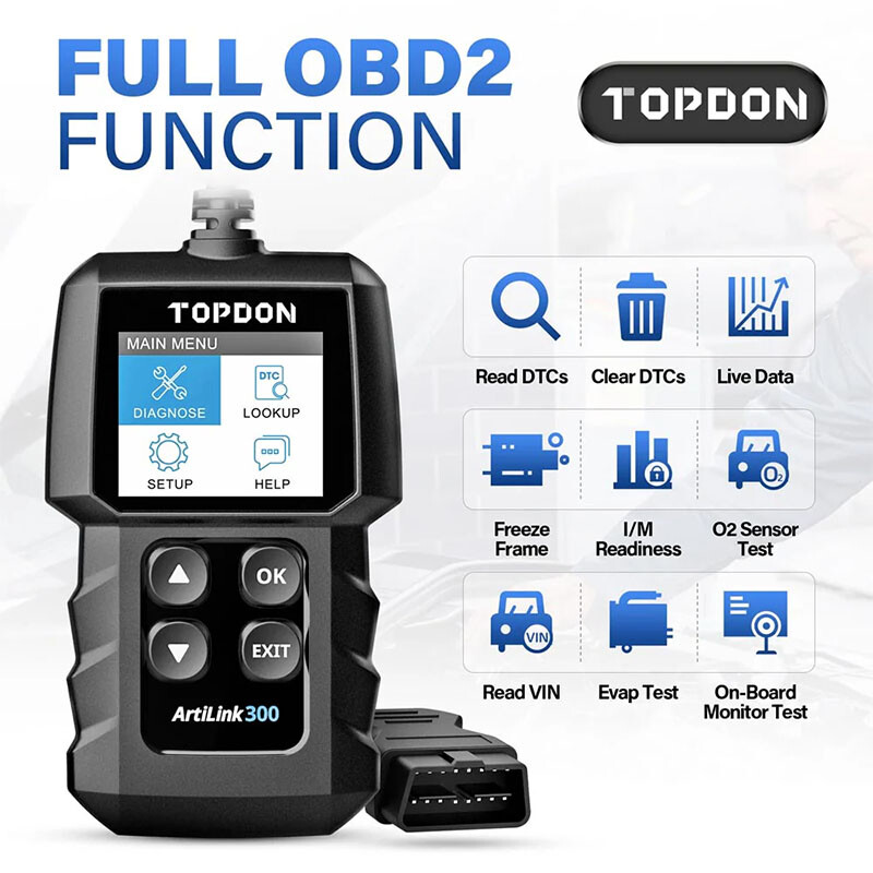 TOPDON AL300 Car Code Reader OBD2 Diagnostic Scan Tool For Ford Holden BMW VW