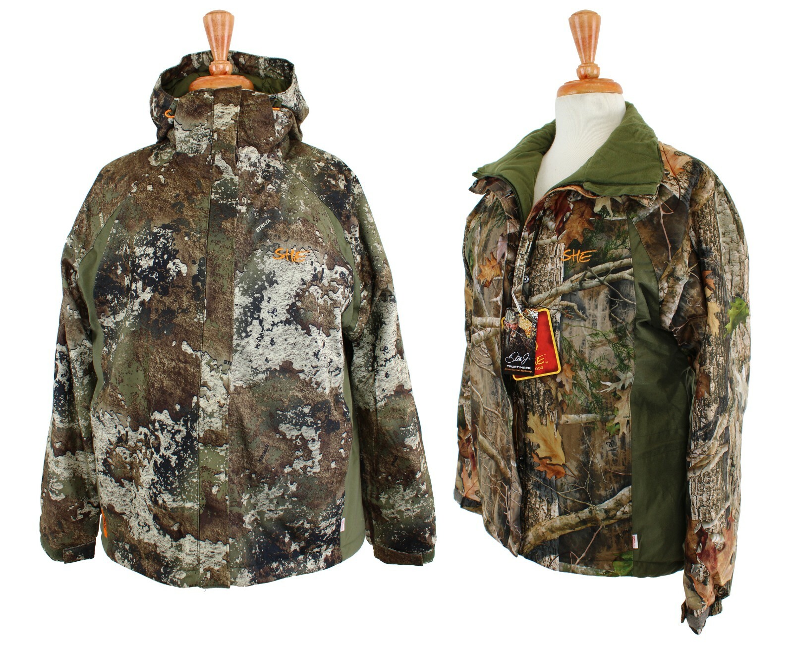 SHE Outdoor Women's Waterproof Insulated Jacket True Timber Ladies Hunting Coat