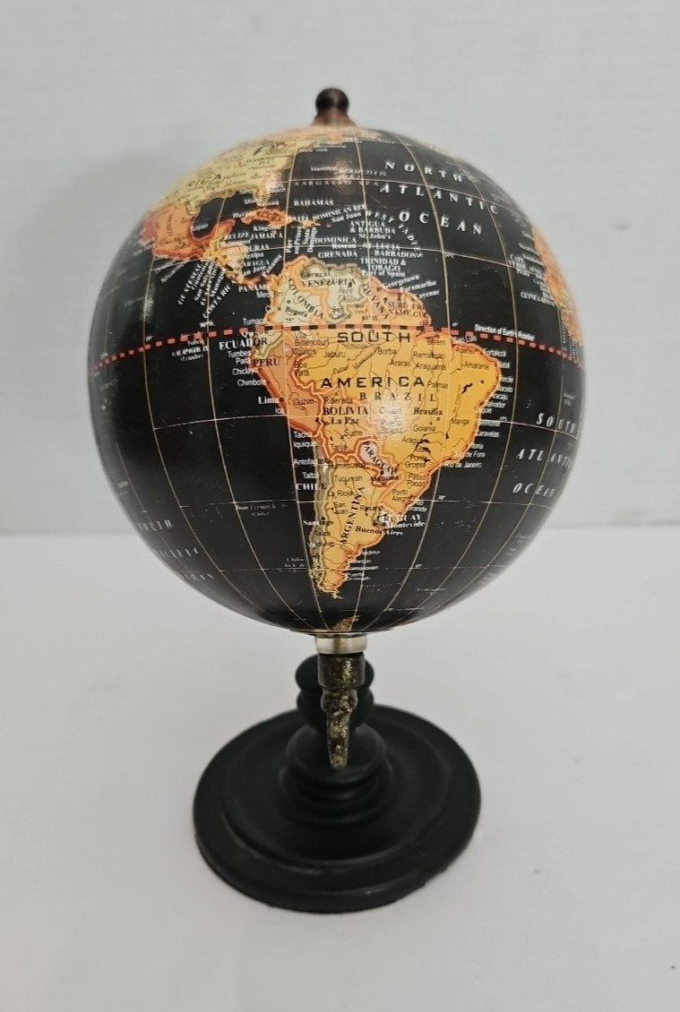 Tabletop World Globe Black Decorative Desk Decor Display