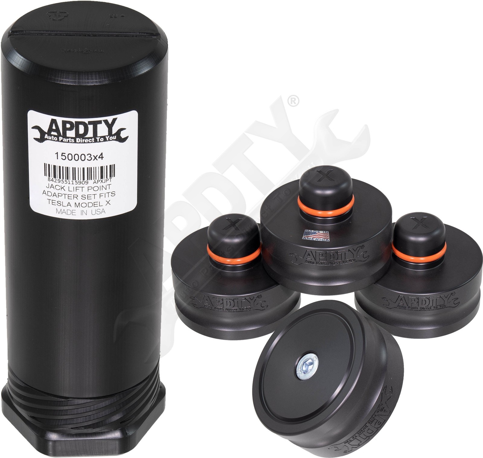APDTY 150003x4 Jack Lift Point Adapter Set Compatible With 2016-23 Tesla Model X