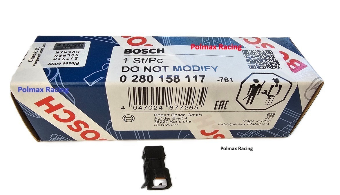 New Authentic Genuine Bosch EV14 52lb 550cc fuel injector with EV1 adapter clip