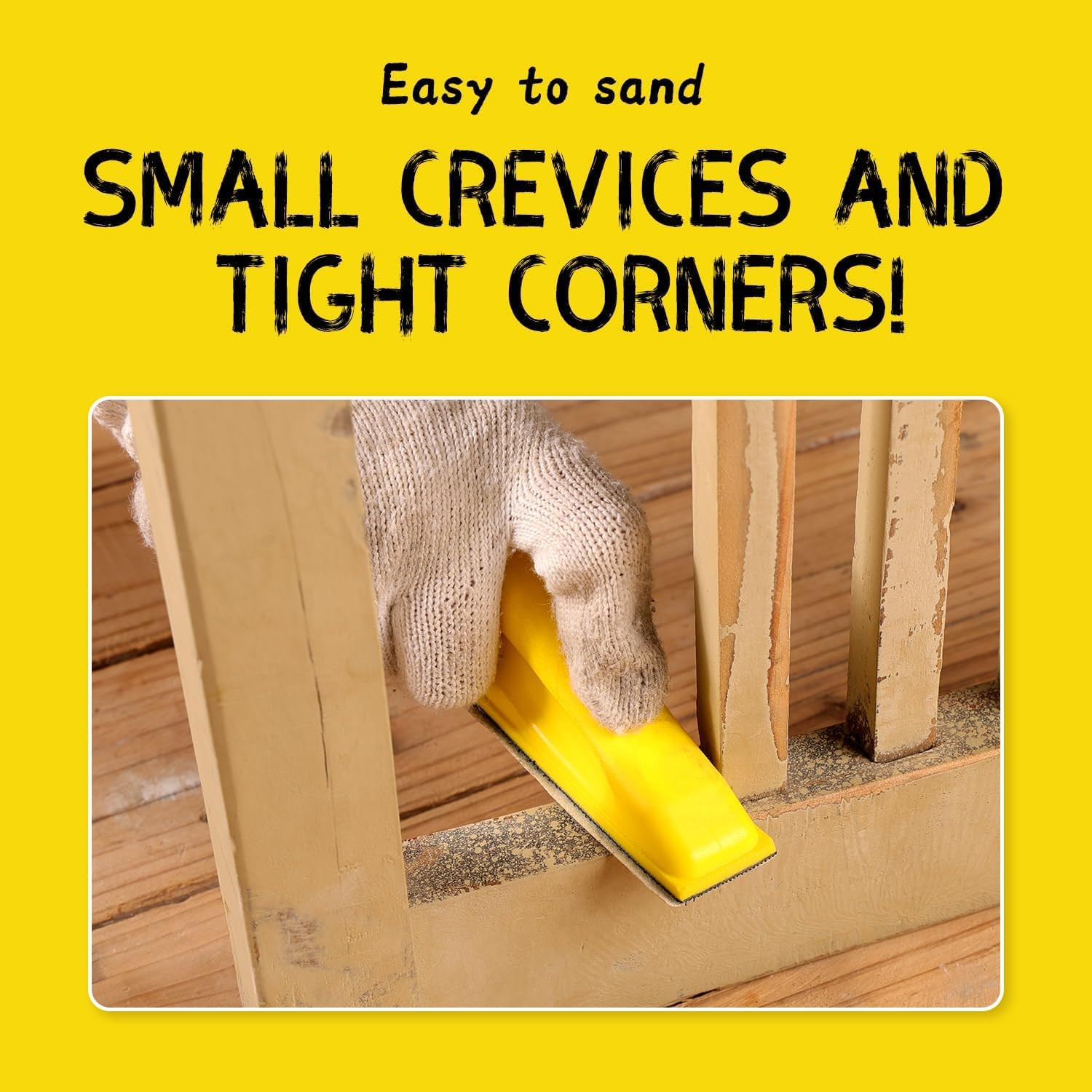 Micro Sander Kit 3.5” X 1” Mini Sander for Small Projects, Detail Handle Sanding