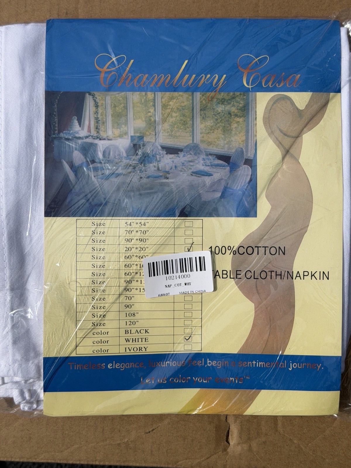 140 Total Napkins White Commercial Grade 20” X 20” 100% Cotton / 28 Packs Of 5