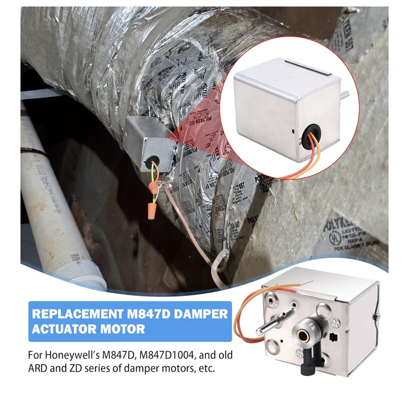 High-Quality M847D1004 Damper Motor Actuator for Efficient HVAC Performance
