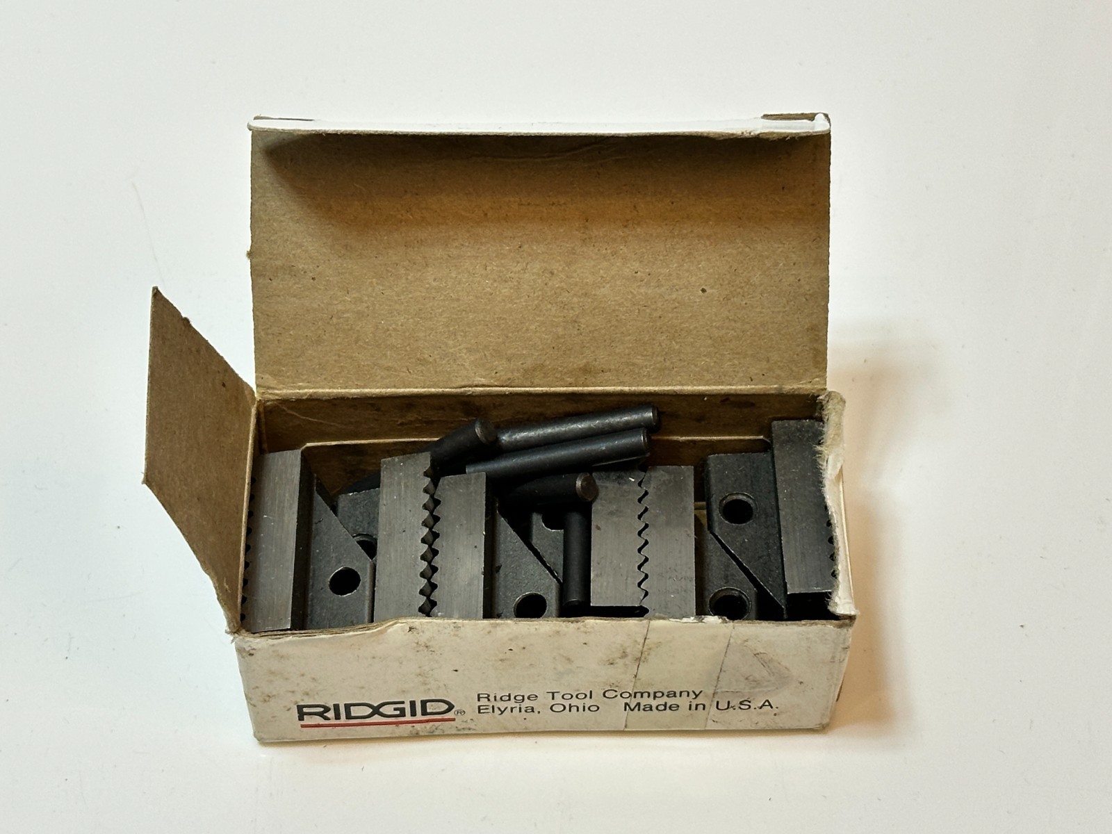 RIDGID Tools USA 6pc 31635 (E4203X) 12-14 Replacement Heel Jaw Pin Set Lot Box