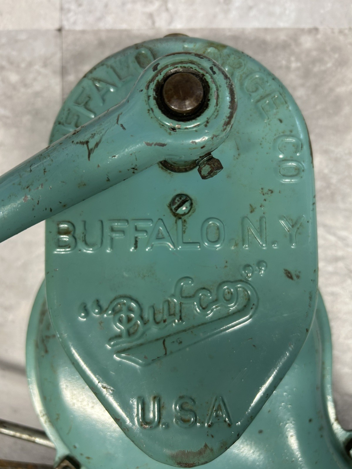 Vintage BUFFALO FORGE CO. "BUFCO" Blacksmith Forge Blower Hand Crank