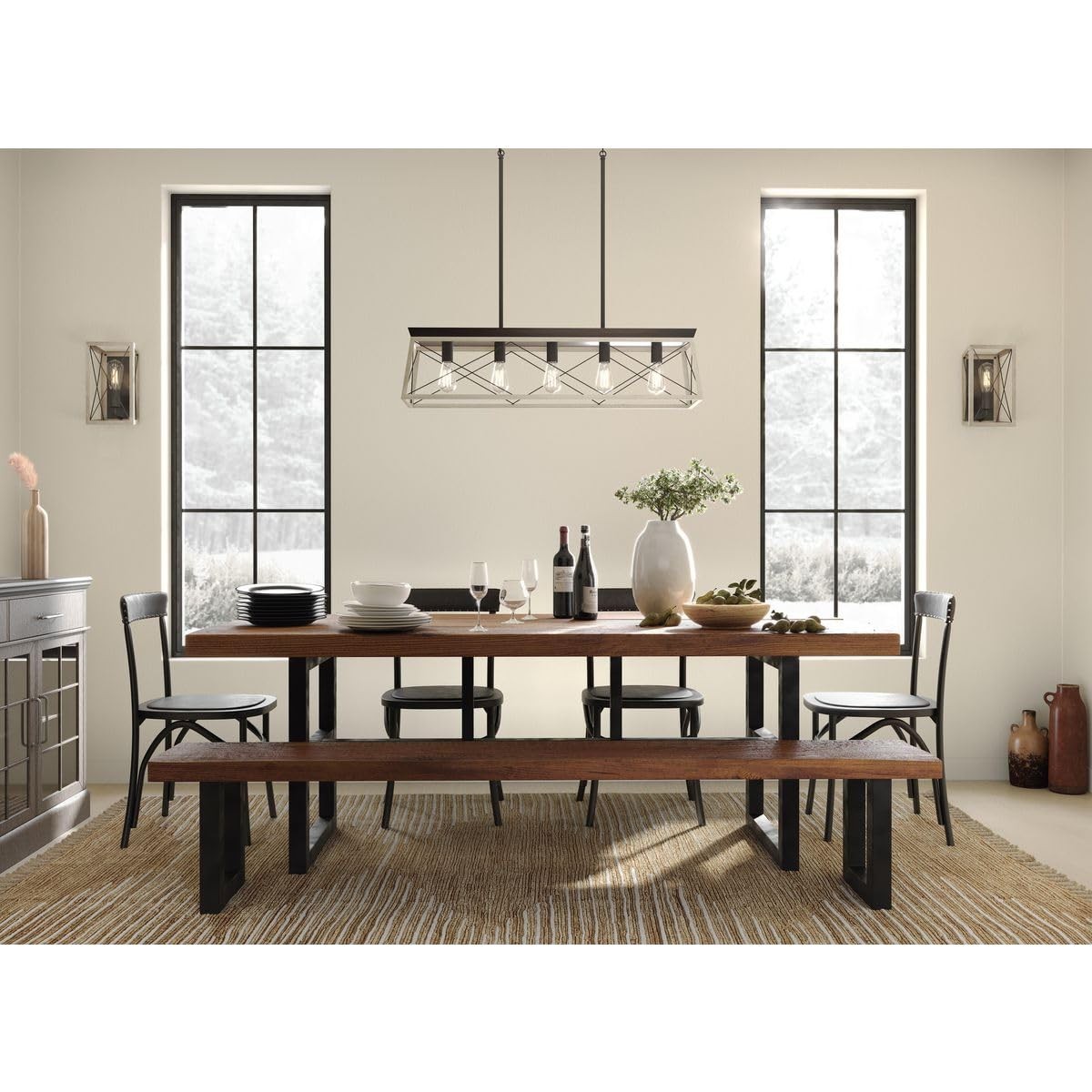 P710012-143 Briarwood Graphite One-Light Wall Sconce, , Black